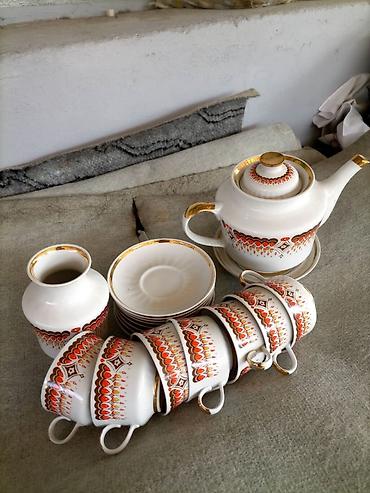 mis caydan: Çay dəsti, rəng - Ağ, Farfor — 1