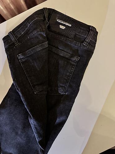 damat az: Dolce & Gabbana qadın cins şalvarı - Rəng: tünd göy/near-qaraya — 4
