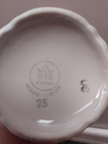 cay dəsmali: Çay dəsti, rəng - Ağ, Farfor, 12 nəfərlik, Almaniya — 1