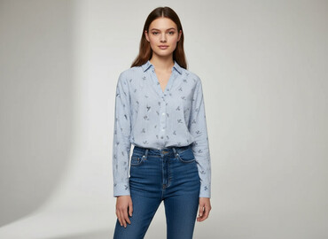 spódnice plisowane niebieska: H&M, Жіноча блуза, розмір XS