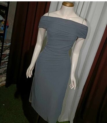 svilena haljina na bretele: M (EU 38), color - Grey, Oversize, Without sleeves