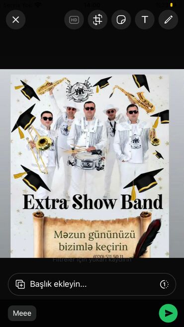 yürüş bandı: Məzun tədbirləri toy. Tədbirləri və sayra extra band olaraq. Siz