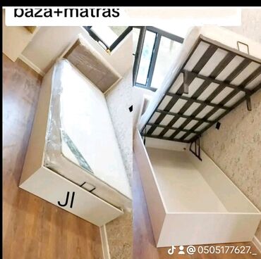 Çarpayılar: Yeni, Təknəfərlik çarpayı, Bazalı, Matras ilə, Azərbaycan — 1