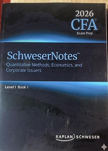 Tədris ədəbiyyatı: Məhsul: Kaplan Schweser – SchweserNotes, CFA Exam Prep 2026, Level I — 1