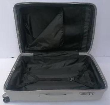 Putni koferi i torbe: Veliki kofer na točkiće – tvrda školjka, sivi - Materijal: tvrda — 13