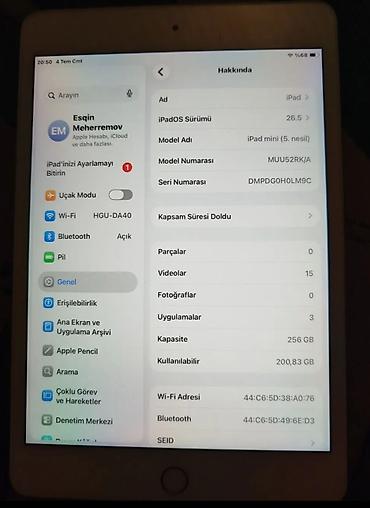 ipad mini 5 128gb: Ipad mini 5 256 yaddas barmaq izi işlek vezyetde eziyi yoxdu ciziqi — 3
