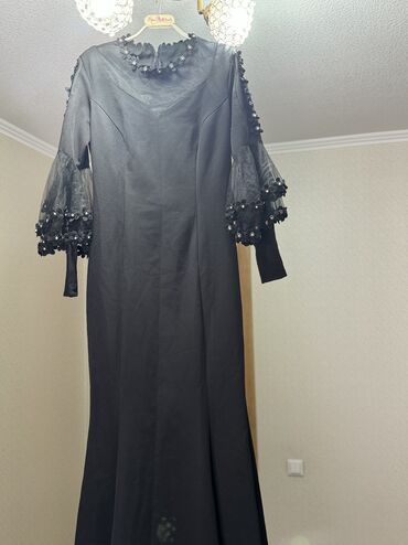 платье с запахом вечернее: Вечернее платье, Длинная модель, С рукавами, M (EU 38)