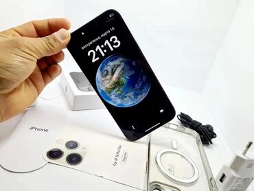 14 про макс бишкек: IPhone 16 Pro Max, Колдонулган, 1 ТБ, Коралл, Кулакчындар, Заряддоочу түзүлүш, Коргоочу айнек, 100 %