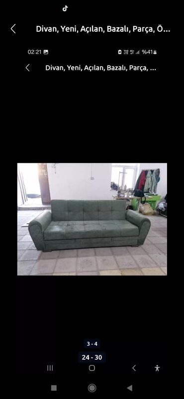 Sifarişlə divanlar: Divan, Mətbəx üçün, Qonaq otağı üçün, Parça, Bazalı, Açılan, Kitab — 16