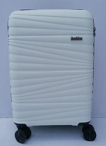 Putni koferi i torbe: Ručni kofer na točkiće – beli, tvrda školjka - Materijal: tvrda — 9