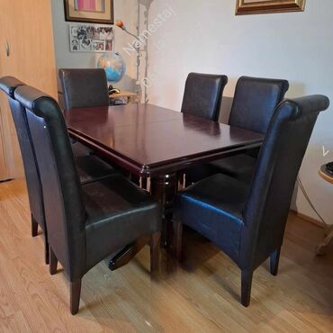 simpo komode i vitrine: Baluster 4 Dimenzije: 40 Stolice kljun Eko koza braon Cena: 36e po