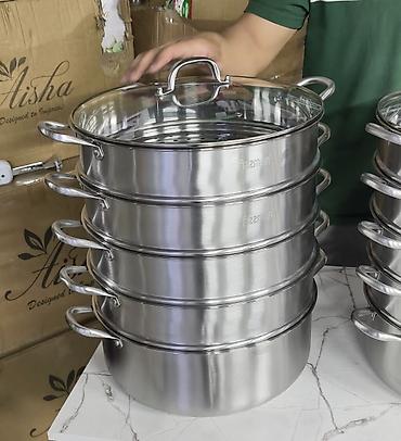 Мантоварка FIZZMAN, 4 яруса, 32–38 см Стальная мантоварка FIZZMAN на