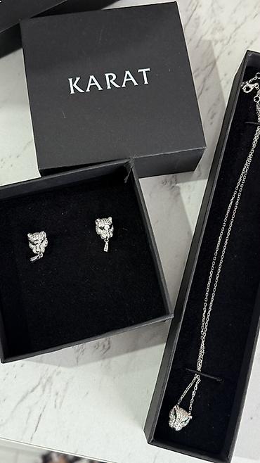 karat: Ювелирный комплект KARAT: серьги и подвеска на цепочке. - Дизайн — 5