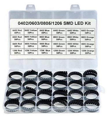 Светодиодные лампочки: SMD LED Dəsti – 1200 ədəd, 6 rəng, 4 kılıf ölçüsü Qiymət: 36 0402 / — 4