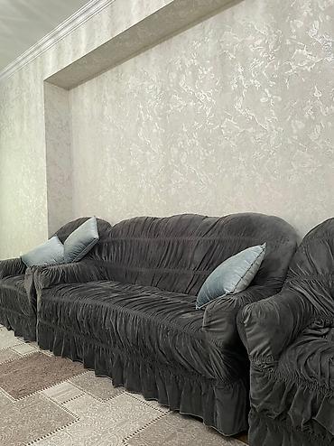 kredit divanlar: İşlənmiş, Divan, 2 kreslo, Bazasız, Açılmayan — 3