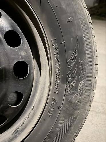 Дөңгөлөктөр монтажда: Дөңгөлөктөр монтажда 175 / 70 / R 14, Кыш, Колдонулган, Комплект, Темир, тешиктери - 4 — 3