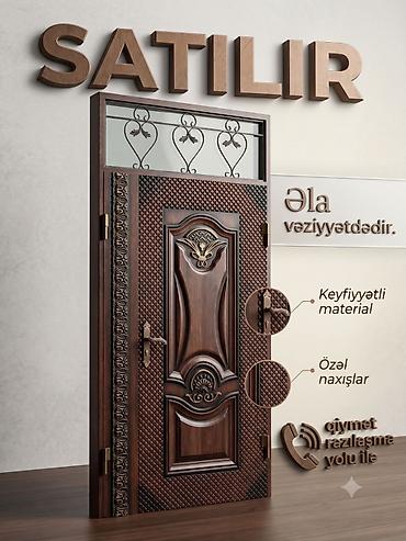 qapı dayandırıcı: İşlənmiş Giriş qapısı 120x220 sm Petlə ilə, Ünvandan götürmə — 1