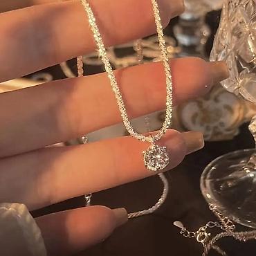 mts satic smartic za decu: Elegantna ogrlica sa blistavim privjeskom - Materijal: sjajni metal — 4