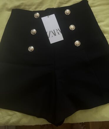 Women's Short Zara, S (EU 36), rəng - Qara