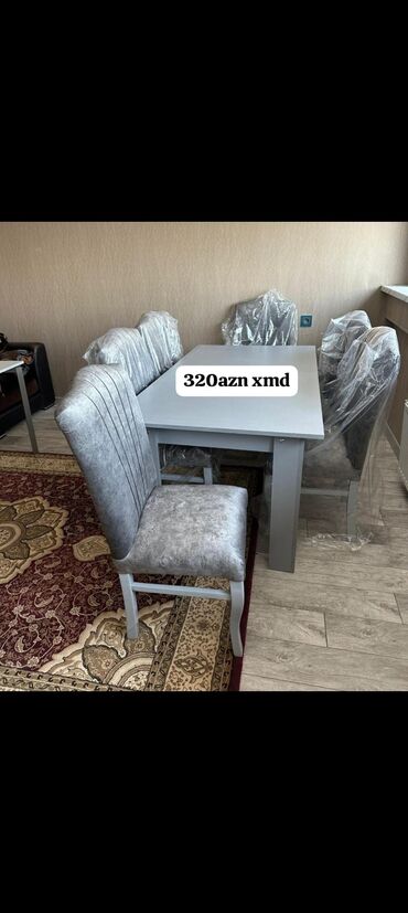 Masa və oturacaq dəstləri: Qonaq otağı üçün, Yeni, Açılmayan, Dördbucaq masa, 6 stul -da lalafo.az — 7 Masa və oturacaq dəstləri: Qonaq otağı üçün, Yeni, Açılmayan, Dördbucaq masa, 6 stul — 7