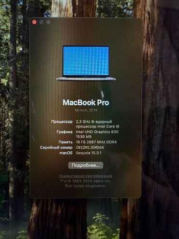 Apple MacBook: İşlənmiş Apple MacBook, 16 ", Intel Core i9, 1 TB — 7