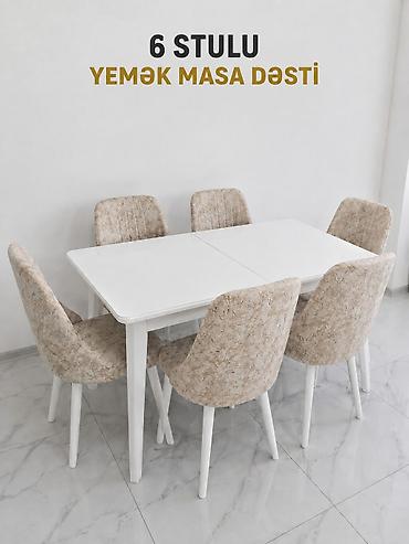 stol stul kuxna: Qonaq otağı üçün, Yeni, Yumru masa, 4 stul — 5