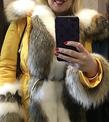 tommy hilfiger d: Ženska zimska parka jakna u jarko žutoj boji sa bogatim krznenim — 3