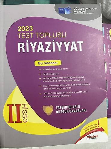 original toplar: Məhsul: “Riyaziyyat – 2023 Test Toplusu”, II hissə (Dövlət İmtahan — 1