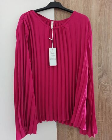 bluze i tunike za punije: M (EU 38), L (EU 40), Jednobojni, bоја - Roze