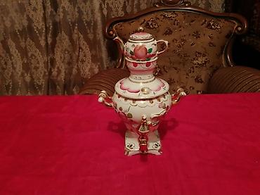 samovar luləyi: Старинный фарфоровый самовар. Qədimi farfor samovarı — 1
