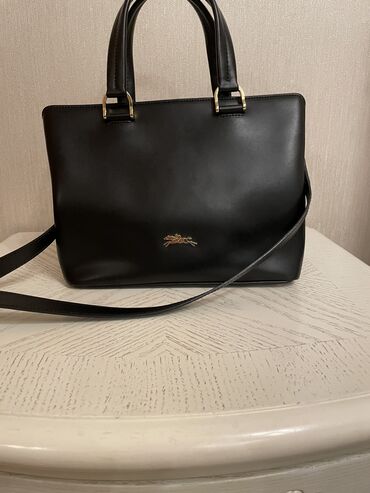 идеально: Longchamp-Женская сумка, цвет черный, размер 30/20, Франция оригинал