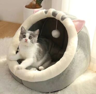 скупка собак: Новая мягкая лежанка- домик🐈‍⬛🍖 для кошек и маленьких собак, новая
