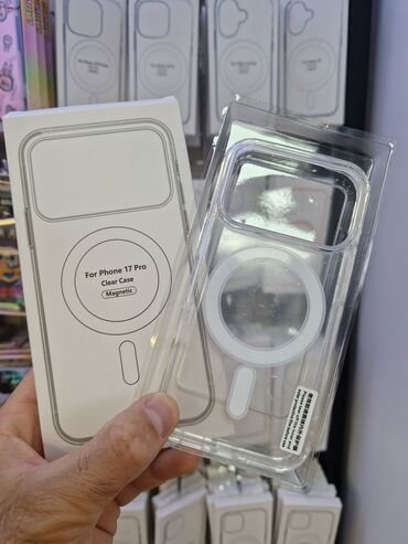 Kabrolar: Məhsul: iPhone 17 Pro üçün şəffaf maqnitli örtük (Clear Case