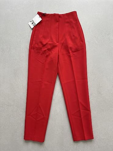 Ženske pantalone – set različitih modela i boja - Crvene elegantne