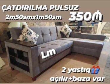 Masa və oturacaq dəstləri: Künc divan, Yeni, Açılan, Bazalı, Parça, Şəhərdaxili pulsuz çatdırılma