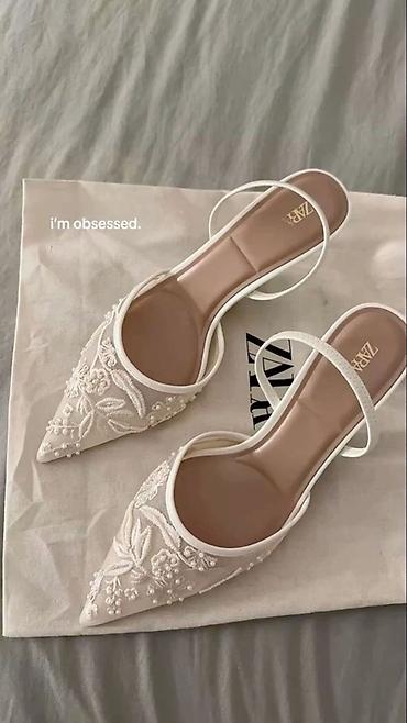 Туфли, 37, Zara, Новый, цвет - Белый at lalafo.kg Туфли, 37, Zara, Новый, цвет - Белый