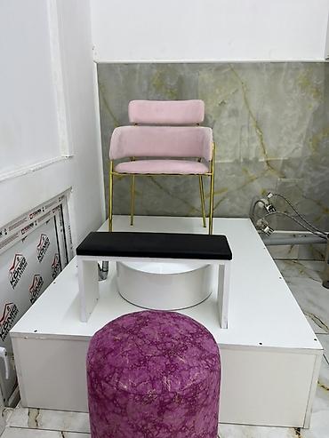 Salon, tibbi mebel dəsti: Pedikür podium dəsti – salon üçün tam həll - Platforma: Ağ rəngli — 1