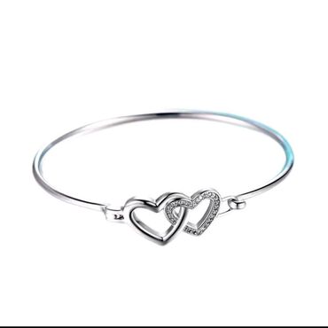 srebrne minđuše: Bangle, Material: Cubic zirconia