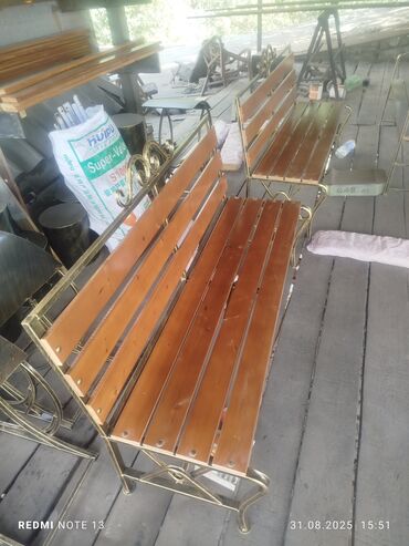 Садовые зонты: Скамейка с навесом 15000сом скамейка с подлокотник 6500 — 14