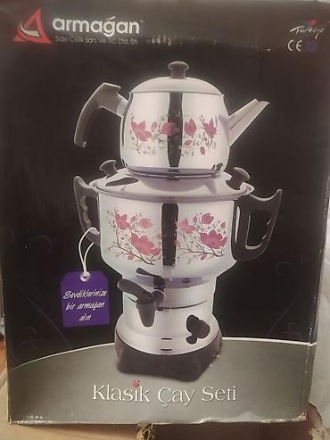 korkmaz samovar: Çay dəsti, rəng - Gümüşü, Metal, Türkiyə — 2