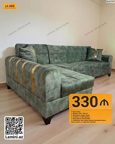 Ev üçün mebel: Künc divan - Ölçülər: 260 × 160 sm - Mexanizm: açılan, bazalı - — 1