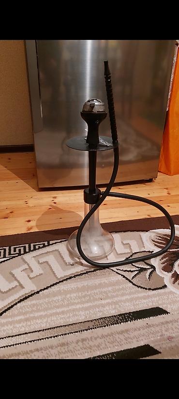 elektronik nargile: Qelyan - Material: Şüşə kolba, metal şaft və lövhə, silikon şlanq - — 1