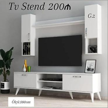 super mebel: Yeni, Düz TV altlığı, Polkalı, Laminat — 1