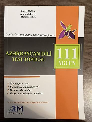 dərs kitabları: Məhsul: “Azərbaycan Dili Test Toplusu – 111 Mətn” (Yeni təhsil — 1