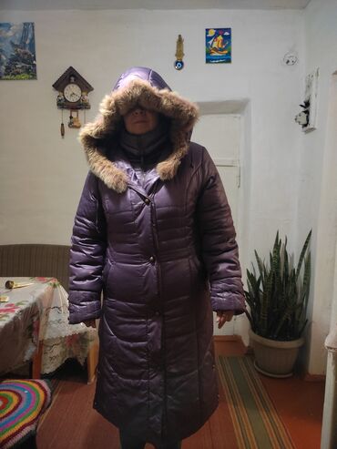 зимняя куртка женская длинная: Пуховик, 6XL (EU 52), 7XL (EU 54)