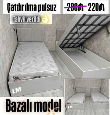 шкаф для стиральной машины в ванной: *Tək bazalı çarpayı*👑 _*SİFARİŞLƏ VƏ YENİ*_ *Qiymət : 220₼* Ölçü 