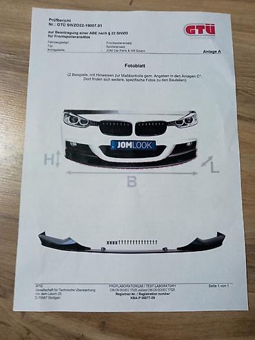 detektor za metal: Prednji lip/spojler za branik – BMW Serija G20 G21 - Model/fit — 7
