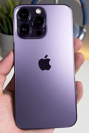 Apple iPhone: IPhone 14 Pro, Б/у, 256 ГБ, Deep Purple, Кабель, Коробка, 85 %