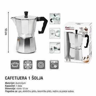 KMT Za moka kafu crni srebrna 5404554-A Džezva/moka kafetijera za
