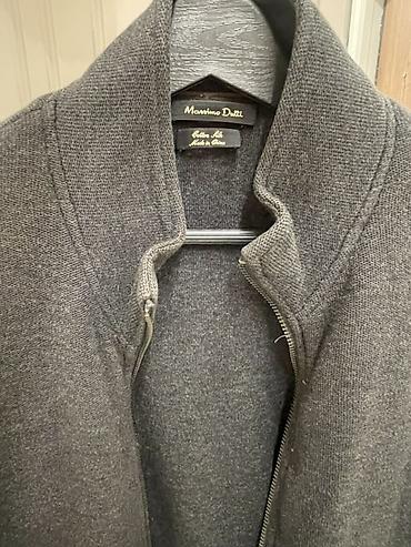 kişi jaketleri: Massimo Dutti kişi kardiqanı/jaketi - Rəng: tünd boz (antrasit) - — 1